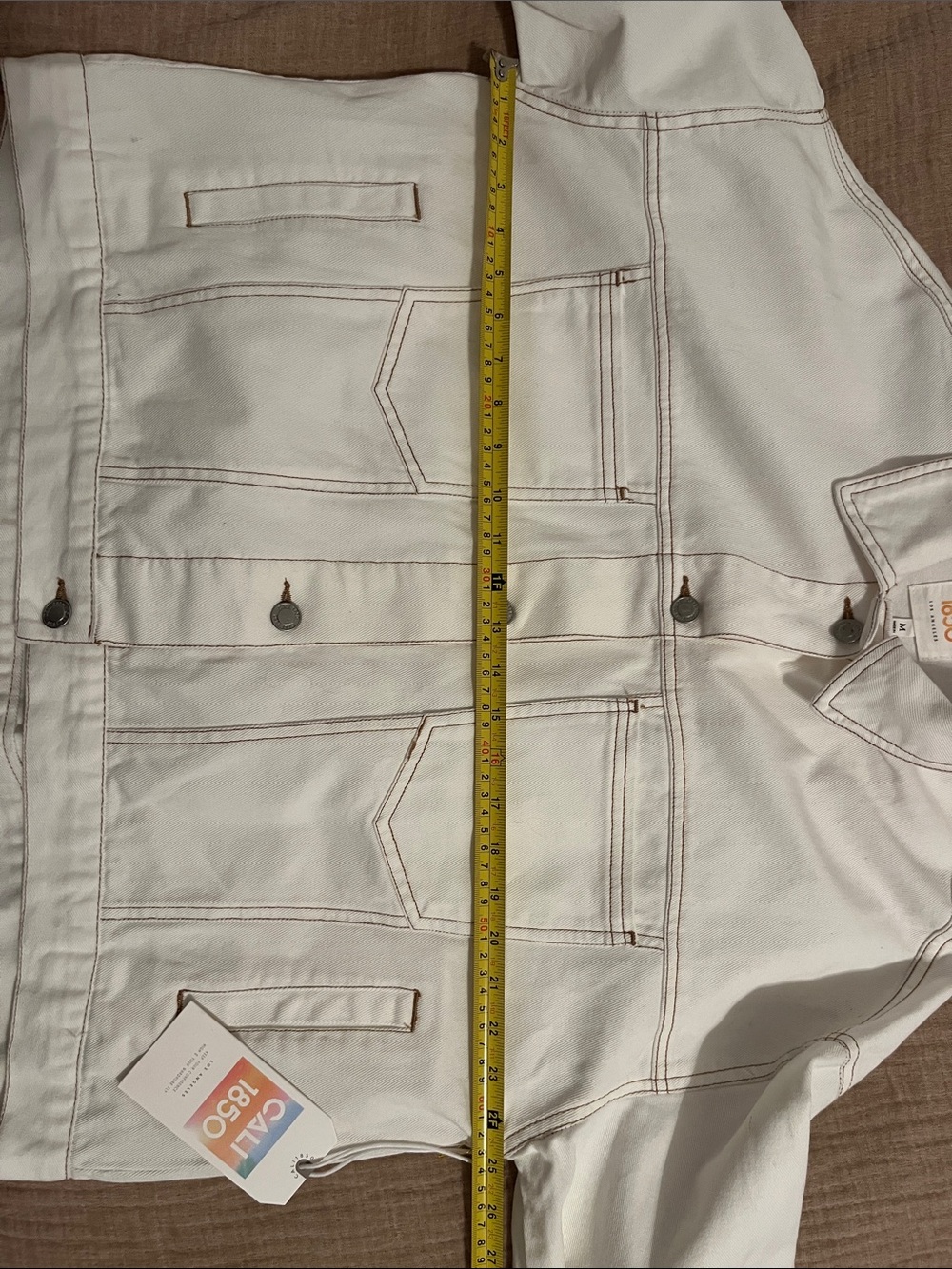 CALI 1850 Women's Off-White Denim Jacket - Picture 4 of 8